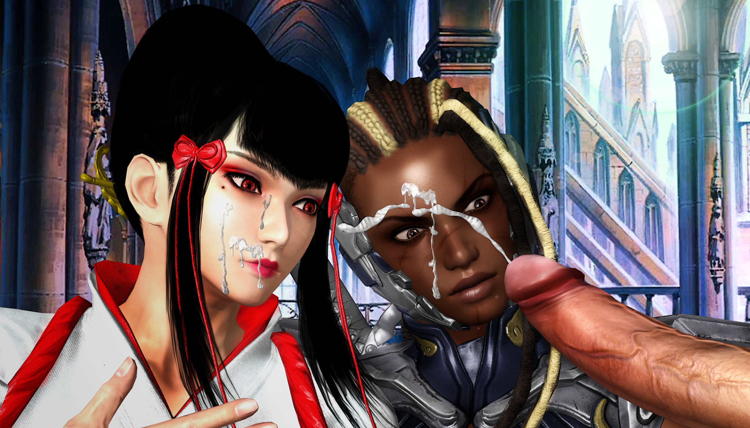 Kazumi et Raven — combat buccal